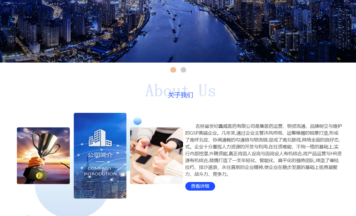 企业介绍页面预览